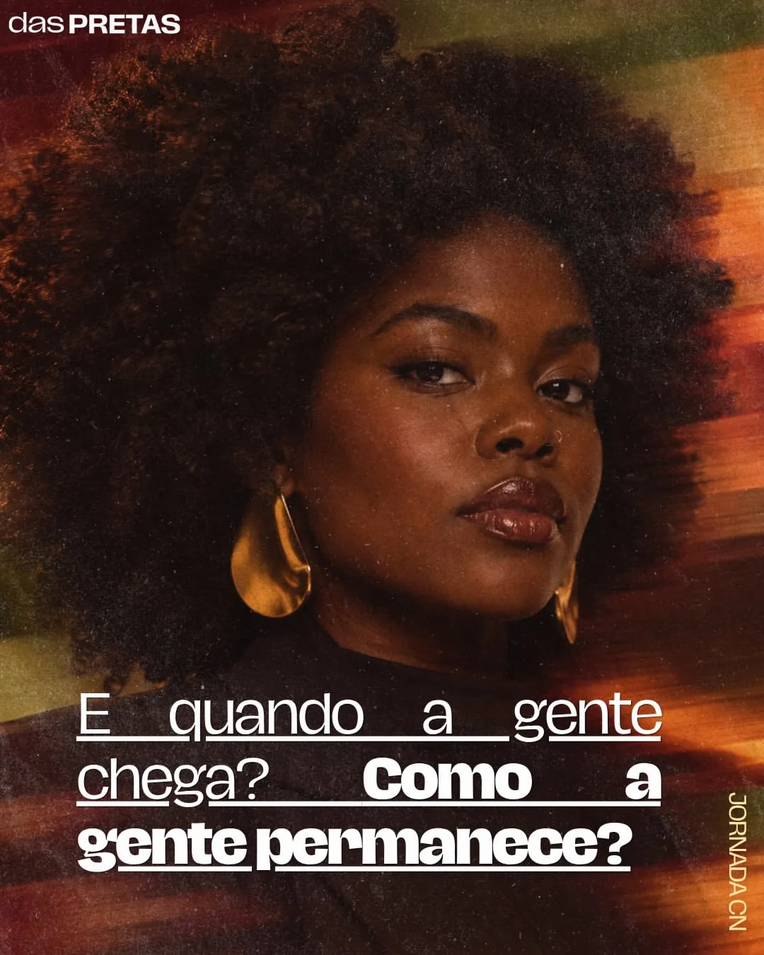 Retrato de mulher negra na comunicação da Jornada Carreiras Negras.